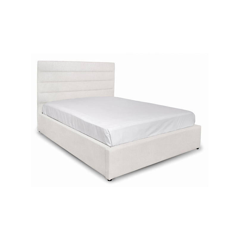 Justin Upholstered Bed - Cream - With or Without Storage